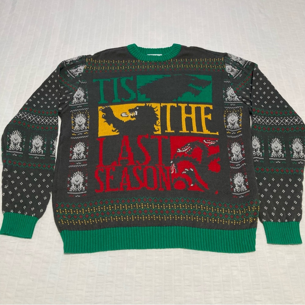 Game of Thrones HBO Ugly Christmas Sweater TIS THE LAST SEASON Mens Size XL